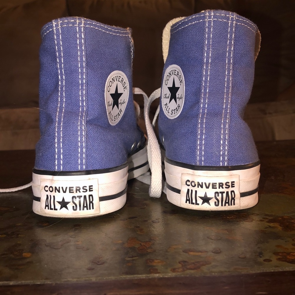 Periwinkle converse high tops